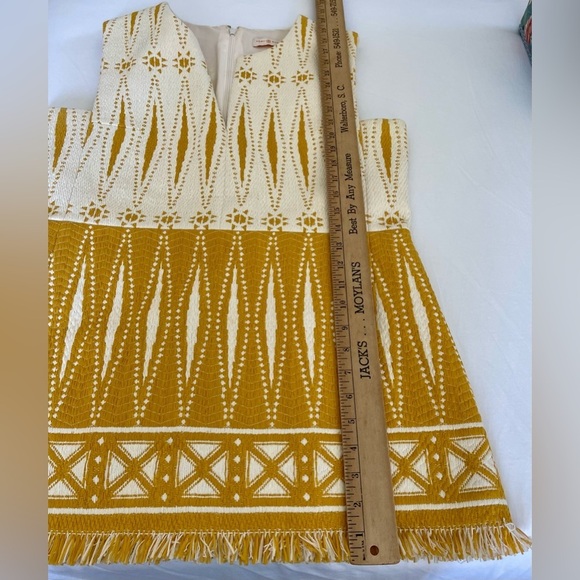 Tory Burch Runway Woven Saviors Frongilo Hem Dress Size 12 great condition - Picture 6 of 7